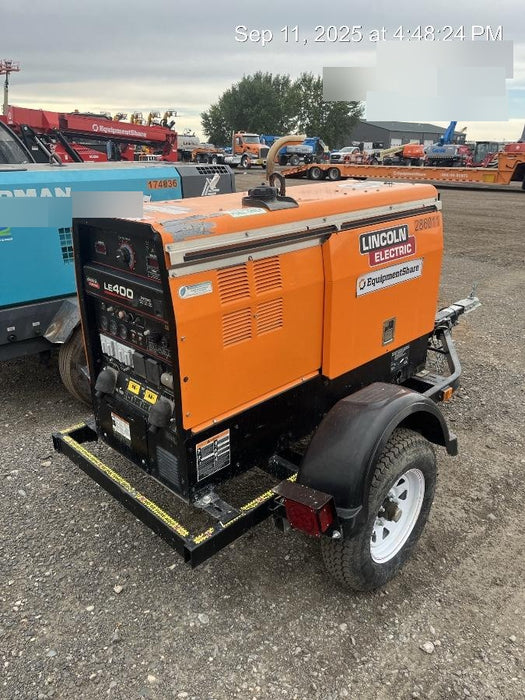 2022 Lincoln Electric LE400 Kubota V1505, Trlr, Cable Rack, Light Kit, ES Decals, T3