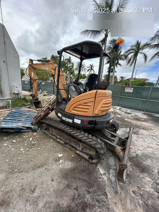 2018 Case CX37C ROPS, LONG ARM, RUBBER TRACKS, AUX HYD