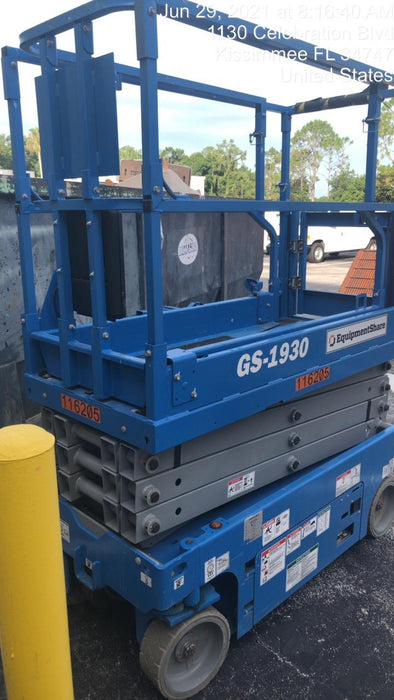 2020 Genie GS-1930 Solid Non Marking Tires, Beacon, Folding rails with half height swing gate