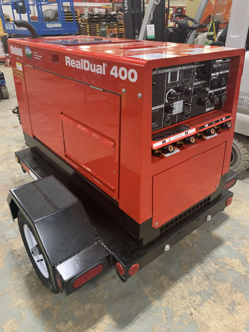2022 Shindaiwa DGW400MDL Kubota D902 Engine, 23 HP, Dual Op Welder, Wire, Arc, Droop Stick, Tig, and CC Stick Functionality, Simulphase, 3 Phase and 1 Phase Gen Output, Single Axle NB Trlr, Slr Trckl Chrg 12V 12W, Fire Ext