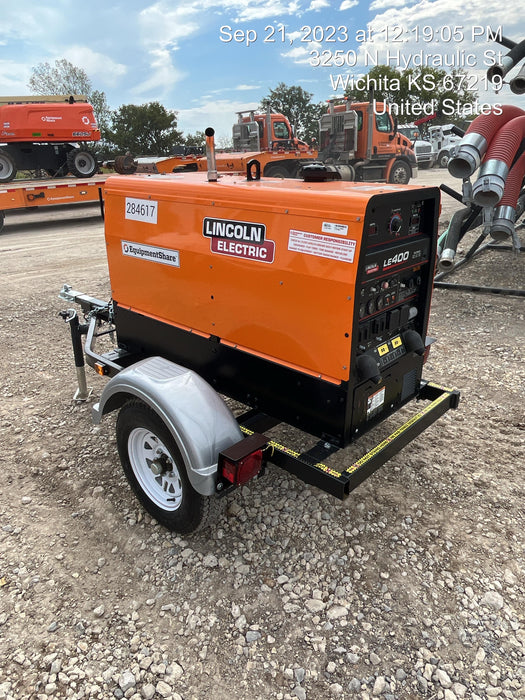 2022 Lincoln Electric LE400 Kubota V1505, Trlr, Cable Rack, Light Kit, ES Decals, T3