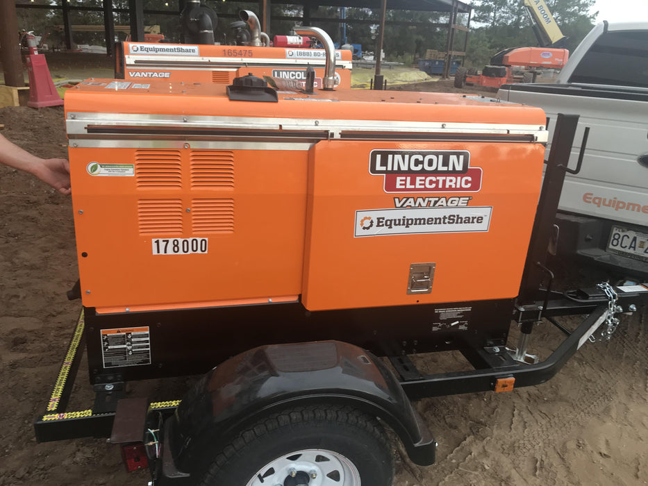 2021 Lincoln Electric Vantage 322 Vantage 322 Ready Pak 3 w/ Decals, ORANGE (includes trailer, cable rack, fender light kit) NO Telematics