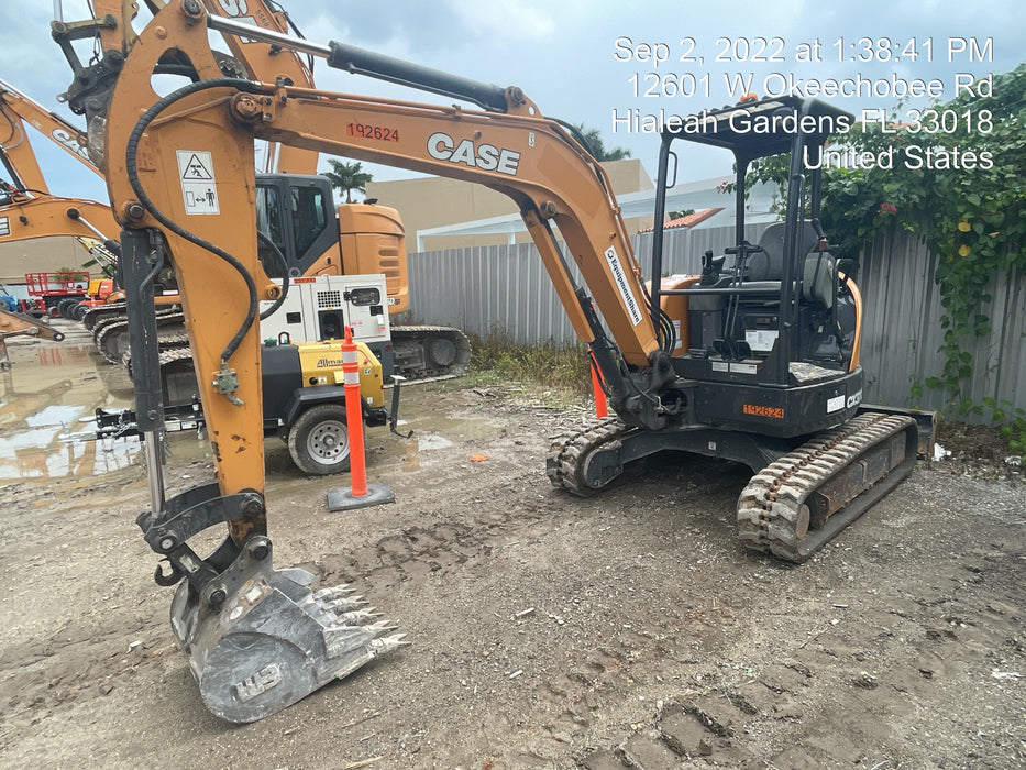 2018 Case CX37C ROPS, LONG ARM, RUBBER TRACKS, AUX HYD