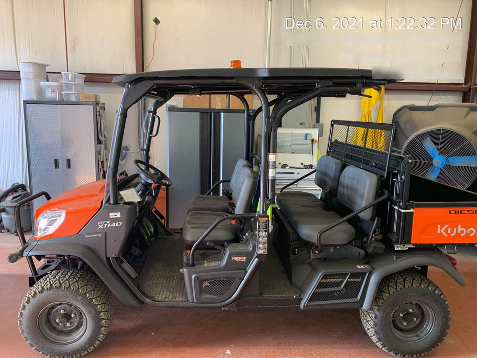 2022 Kubota RTV-X1140W-H Plastic Canopy, Windshield Acrylic Clear, LED Strobe Light, Wire Harness Kit, Back up Alarm