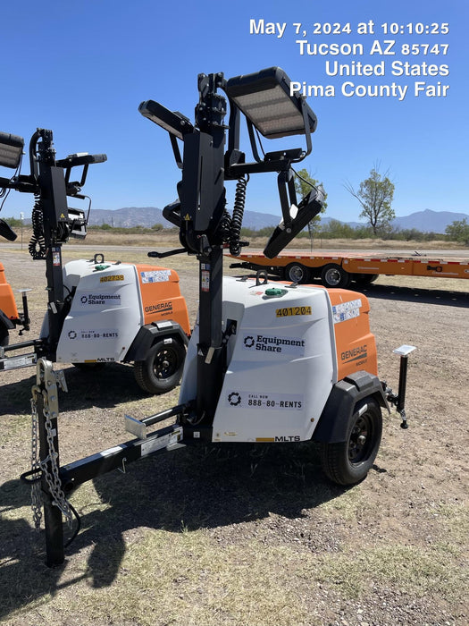 2024 Generac MLT2 Diesel, Flex Switch 120V Input, Powerzone Controller, 
(4) 320W LED Lights, 4kW Generator, 39.9 Gal Fuel Tank, 2" Ball, T3