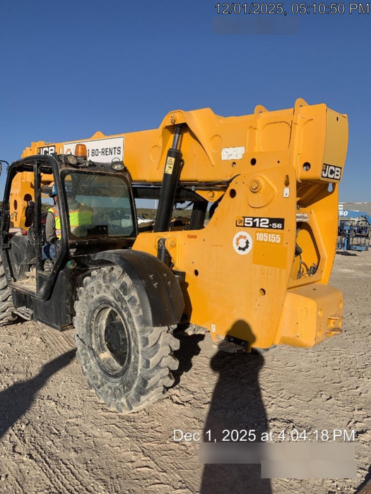2020 JCB 512-56 Canopy, 74Hp, Solid Tires, Work Lights, Beacon, Aux Hydraulics, Back up Alarm, Lifting Eye, ES Decals
