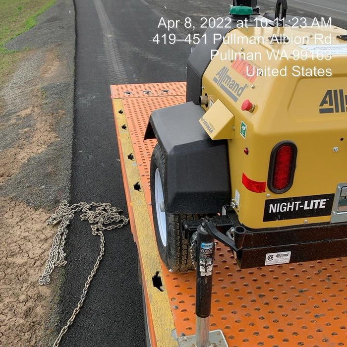 2021 Allmand NLV3GR (4) LED Light Fixture 350W, 23' Vertical Mast, 3kW Prime, Towable, Deep Sea L401, Leveling Jacks, Yanmar T4F 5.8hp