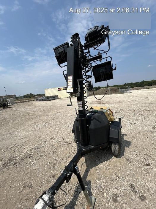 2022 Allmand NLV3GR (4) LED Light Fixture 350W, 23' Vertical Mast, 3kW Prime, Towable, Deep Sea L401, Leveling Jacks, Yanmar T4F 5.8hp