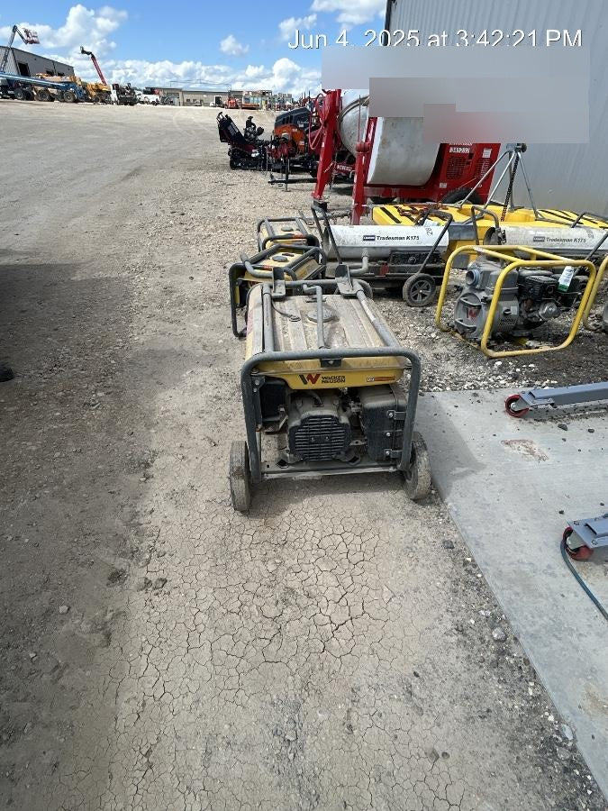 2021 Wacker Neuson GP6600A Standard 6.6kW Generator, Includes Wheel Kit. P/N: 5100042220