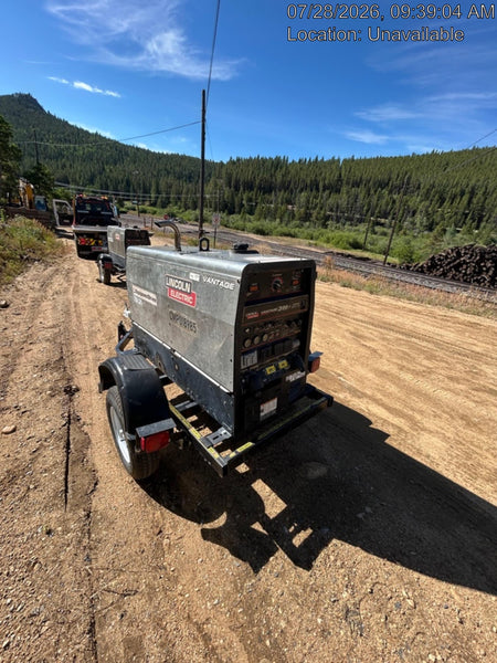 2020 Lincoln Electric Vantage 322 Welder Ready-Pak 3, Two wheel trailer, Fender and Light kit, Cable Rack