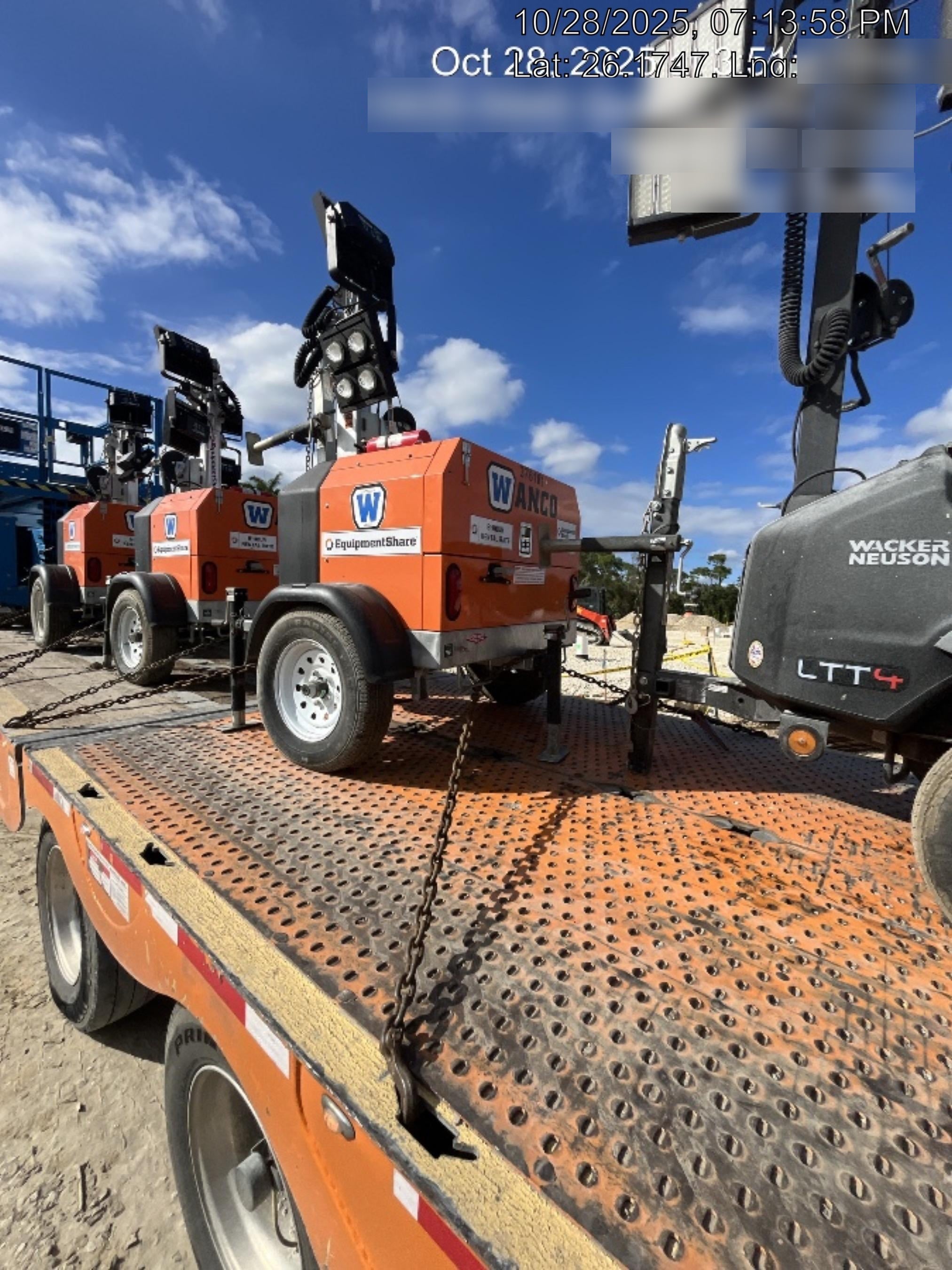 2023 Wanco WLTT-4MM4K Diesel, Deep Sea Controller, Shore Power Plug, Auto Start, (4) 350W LED Floodlights, 4kW Generator, 60 Gal Fuel Tank, 2" Ball, T3