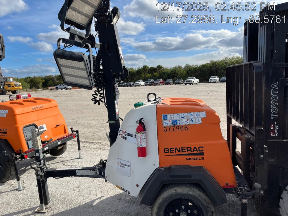 2023 Generac MLT2 Diesel, Flex Switch 120V Input, Powerzone Controller, 
(4) 320W LED Lights, 4kW Generator, 39.9 Gal Fuel Tank, 2" Ball, T3