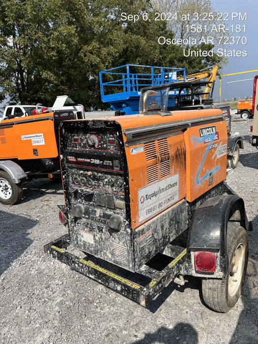 2021 Lincoln Electric Vantage 322 Vantage 322 Ready Pak 3 w/ Decals, ORANGE (includes trailer, cable rack, fender light kit) NO Telematics