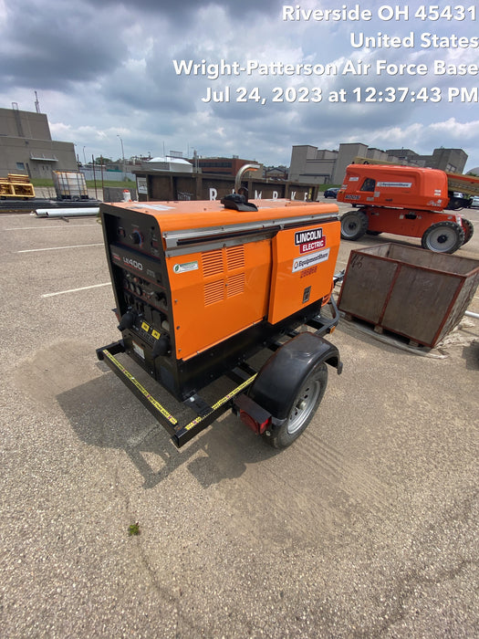 2022 Lincoln Electric LE400 Kubota V1505, Trlr, Cable Rack, Light Kit, ES Decals, T3