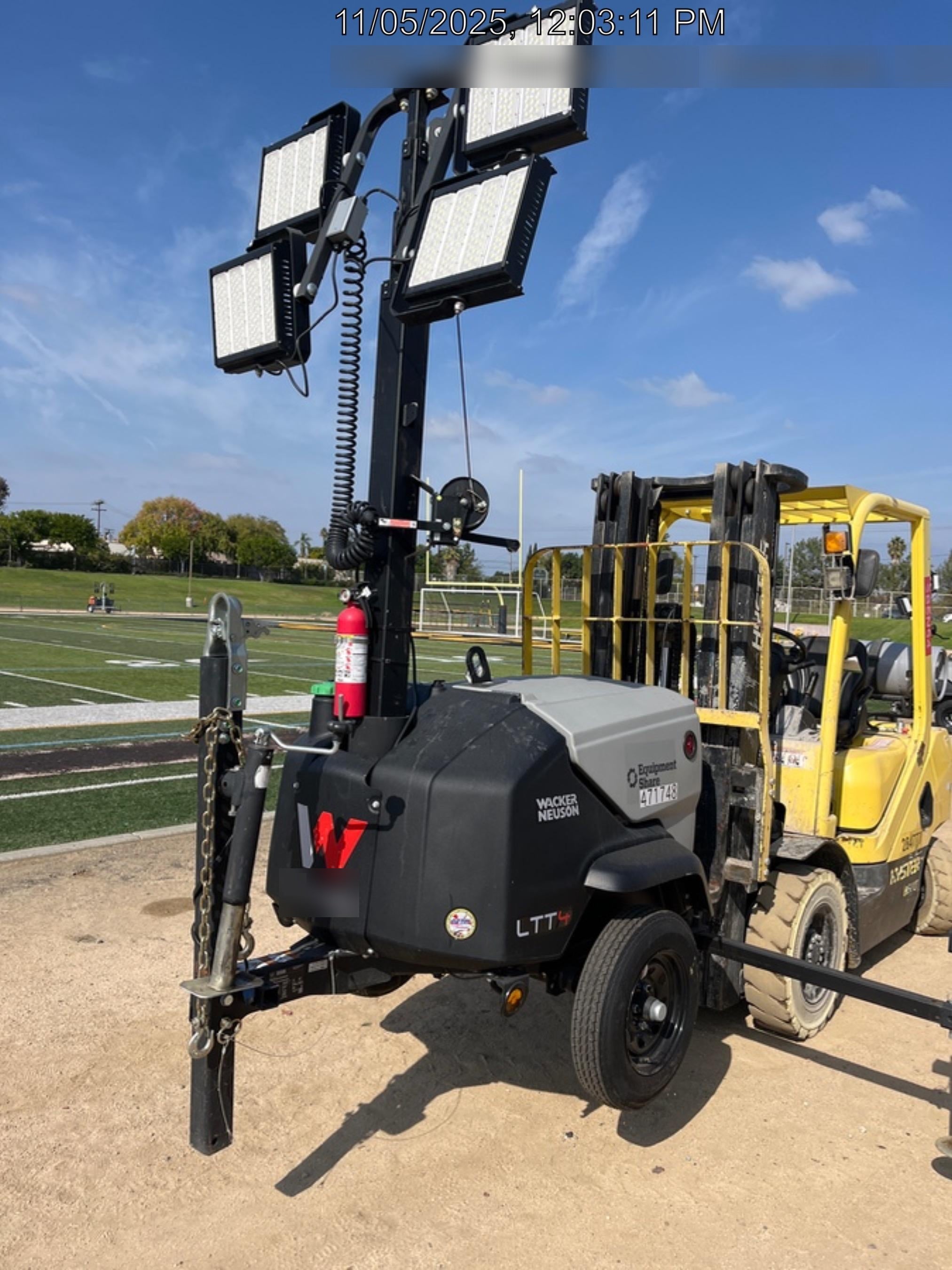 2024 Wacker Neuson LTT4 Diesel, Kohler KDW702, Deep Sea Controller, Auto Start, LED 320W, Bypass Outlet, T3