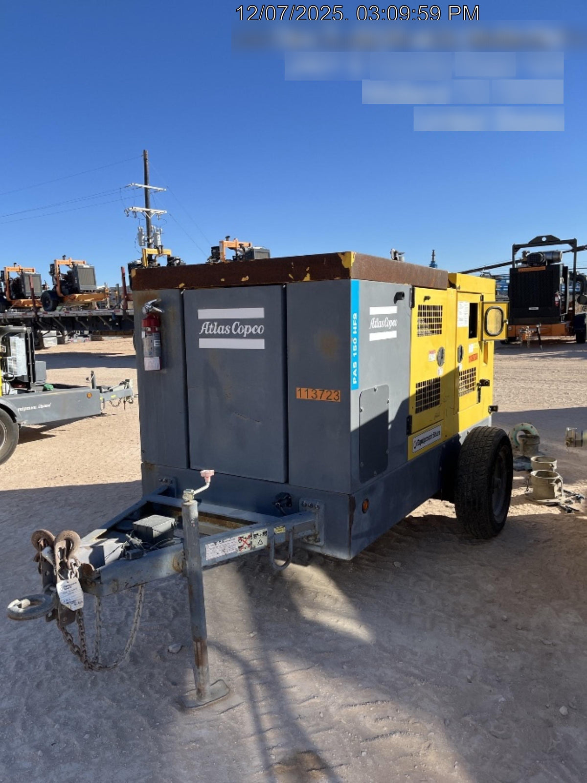 2020 ATLAS COPCO PAS 150 HF CS Enclosed