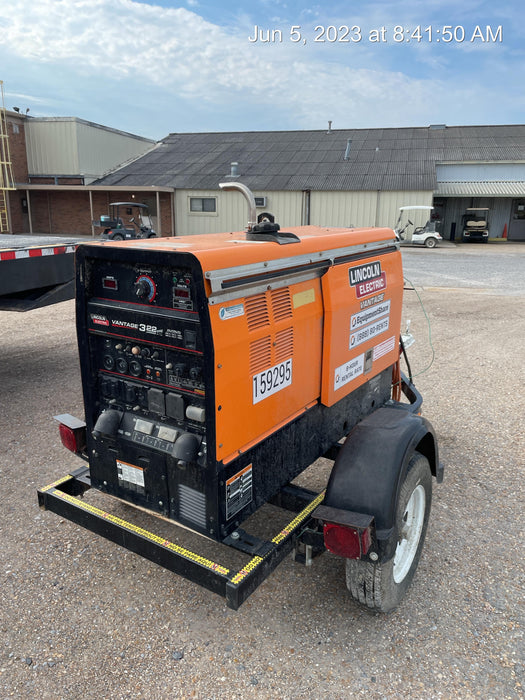 2021 Lincoln Electric Vantage 322 Vantage 322 Ready Pak 3 w/ Decals, ORANGE (includes trailer, cable rack, fender light kit) NO Telematics