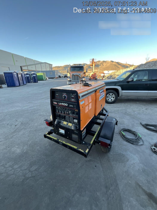 2022 Lincoln Electric LE400 Kubota V1505, Trlr, Cable Rack, Light Kit, ES Decals, T3