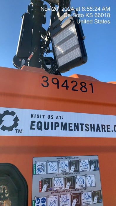 2024 Generac MLT2 Diesel, Flex Switch 120V Input, Powerzone Controller, 
(4) 320W LED Lights, 4kW Generator, 39.9 Gal Fuel Tank, 2" Ball, T3