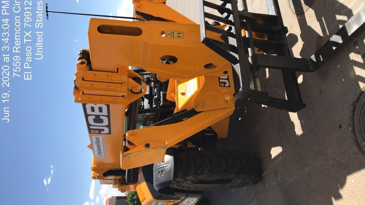 2020 JCB 510-56 Canopy, 74 HP, Solid Tires, STD Worklight, Beacon, Aux Hydraulics, Lifting Eye, Back up Alarm w/66" Carriage/60" Forks