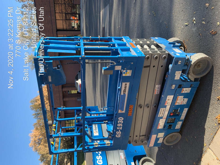 2020 Genie GS-1930 Solid Non Marking Tires, Beacon, Folding rails with half height swing gate