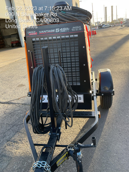 2021 Lincoln Electric Vantage 549X Ready Pak 3, ORANGE (includes trailer, cable rack, fender light kit)