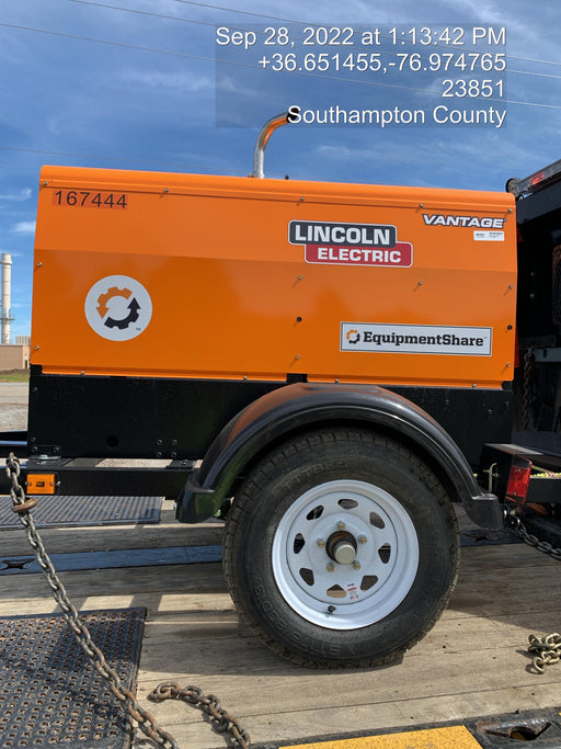 2021 Lincoln Electric Vantage 322 Vantage 322 Ready Pak 3 w/ Decals, ORANGE (includes trailer, cable rack, fender light kit) NO Telematics