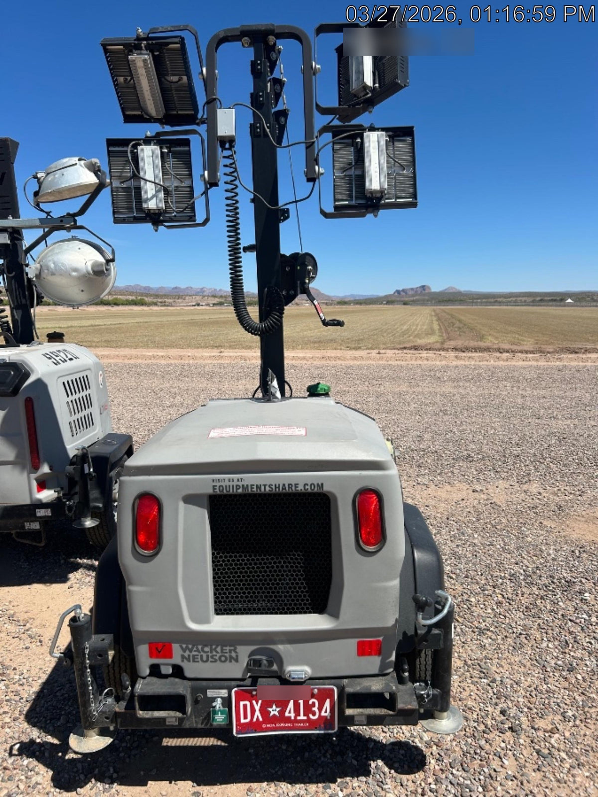 2024 Wacker Neuson LTT4 Diesel, Kohler KDW702, Deep Sea Controller, Auto Start, LED 320W, Bypass Outlet, T3