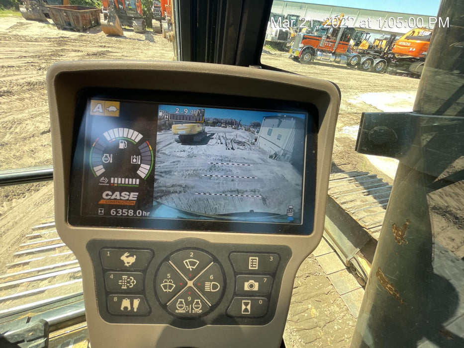 2015 Case CX350D CAB A/C, 13'-3" ARM, STEEL TRACKS, THUMB