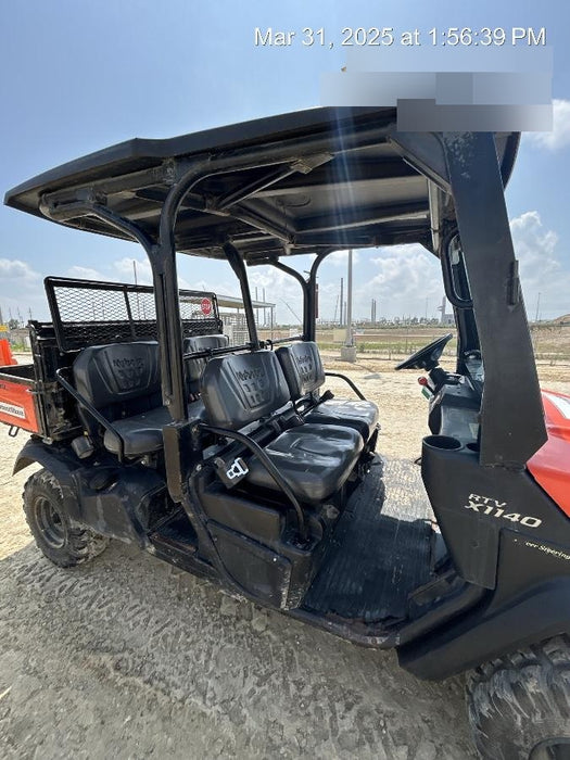 2019 Kubota RTV-X1140W-H 4wd Utility Cart, LED Strobe, Windshield Tempered Glass, Plastic Canopy, Wire Harness Kit, Backup Alarm