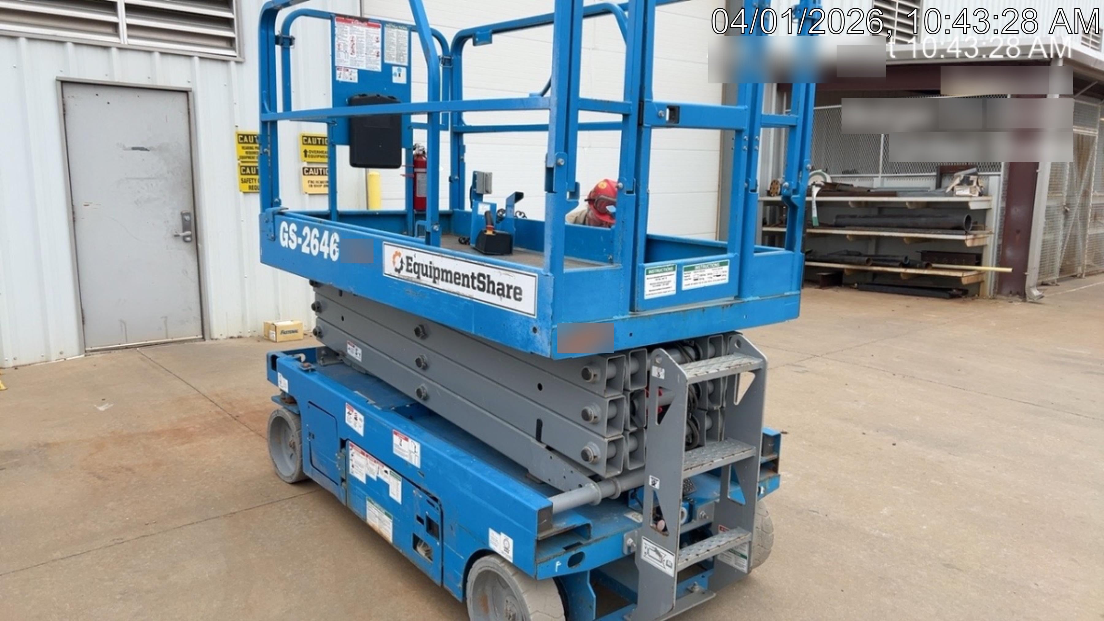 2019 Genie GS-2646 folding rails with full height swing gate