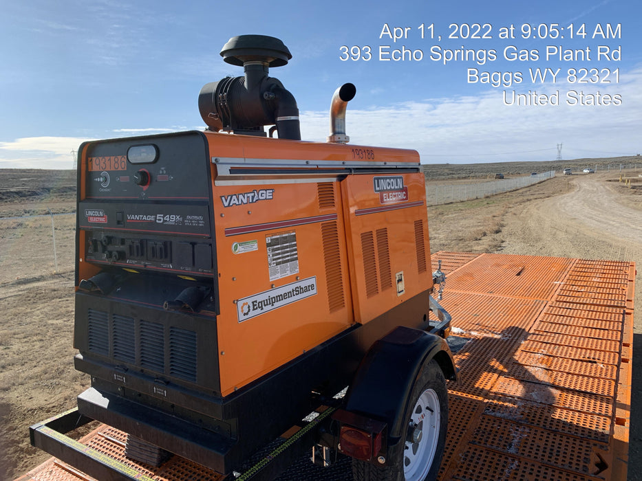 2021 Lincoln Electric Vantage 549X Ready Pak 3, ORANGE (includes trailer, cable rack, fender light kit)