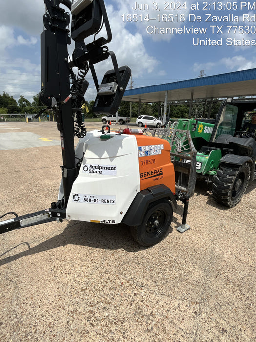 2023 Generac MLT2 Diesel, Flex Switch 120V Input, Powerzone Controller, 
(4) 320W LED Lights, 4kW Generator, 39.9 Gal Fuel Tank, 2" Ball, T3