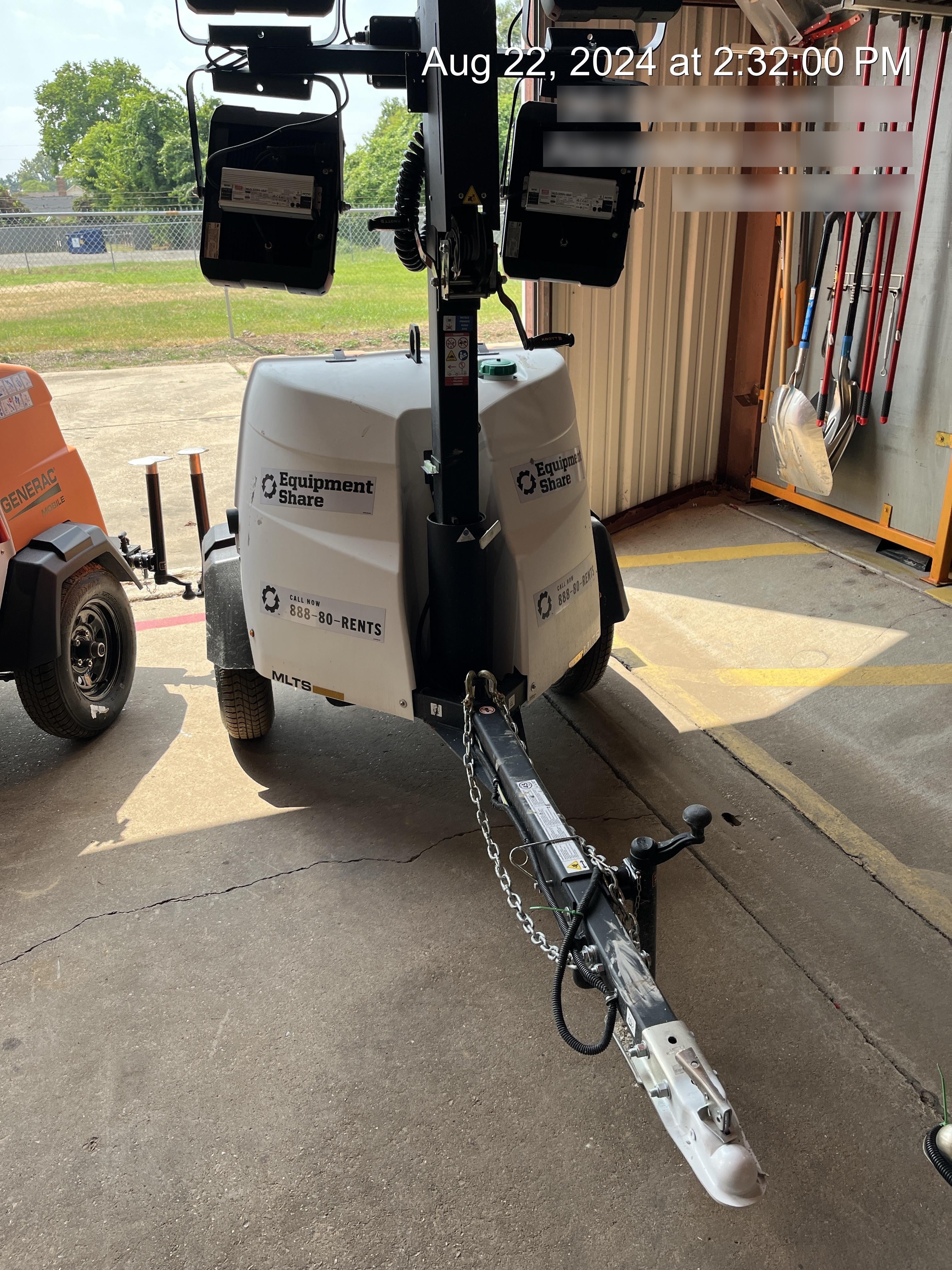 2024 Generac MLT2 Diesel, Flex Switch 120V Input, Powerzone Controller, 
(4) 320W LED Lights, 4kW Generator, 39.9 Gal Fuel Tank, 2" Ball, T3