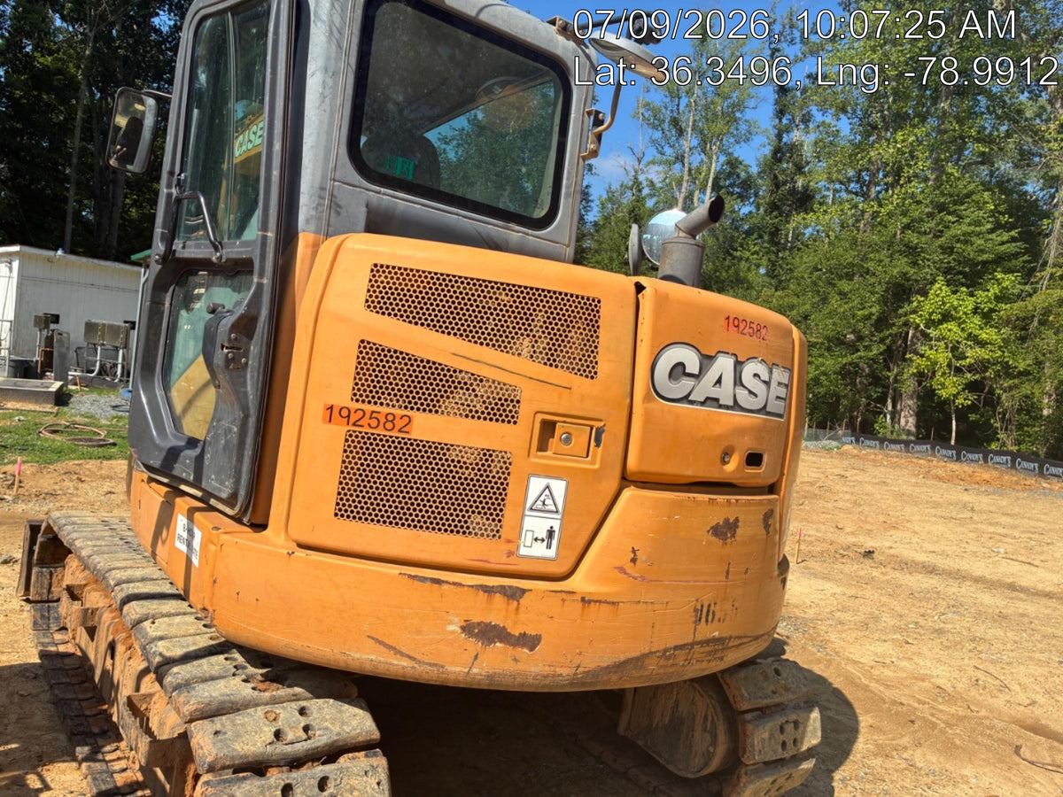 2015 Case CX80C CLOSED CAB, A/C, RUBBER TRACKS PADS, 7'-2" ARM