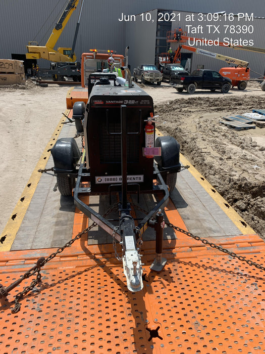 2020 Lincoln Electric Vantage 322 Welder Ready-Pak 3, w/ GPS & Decals (includes trailer, cable rack, fender light kit)