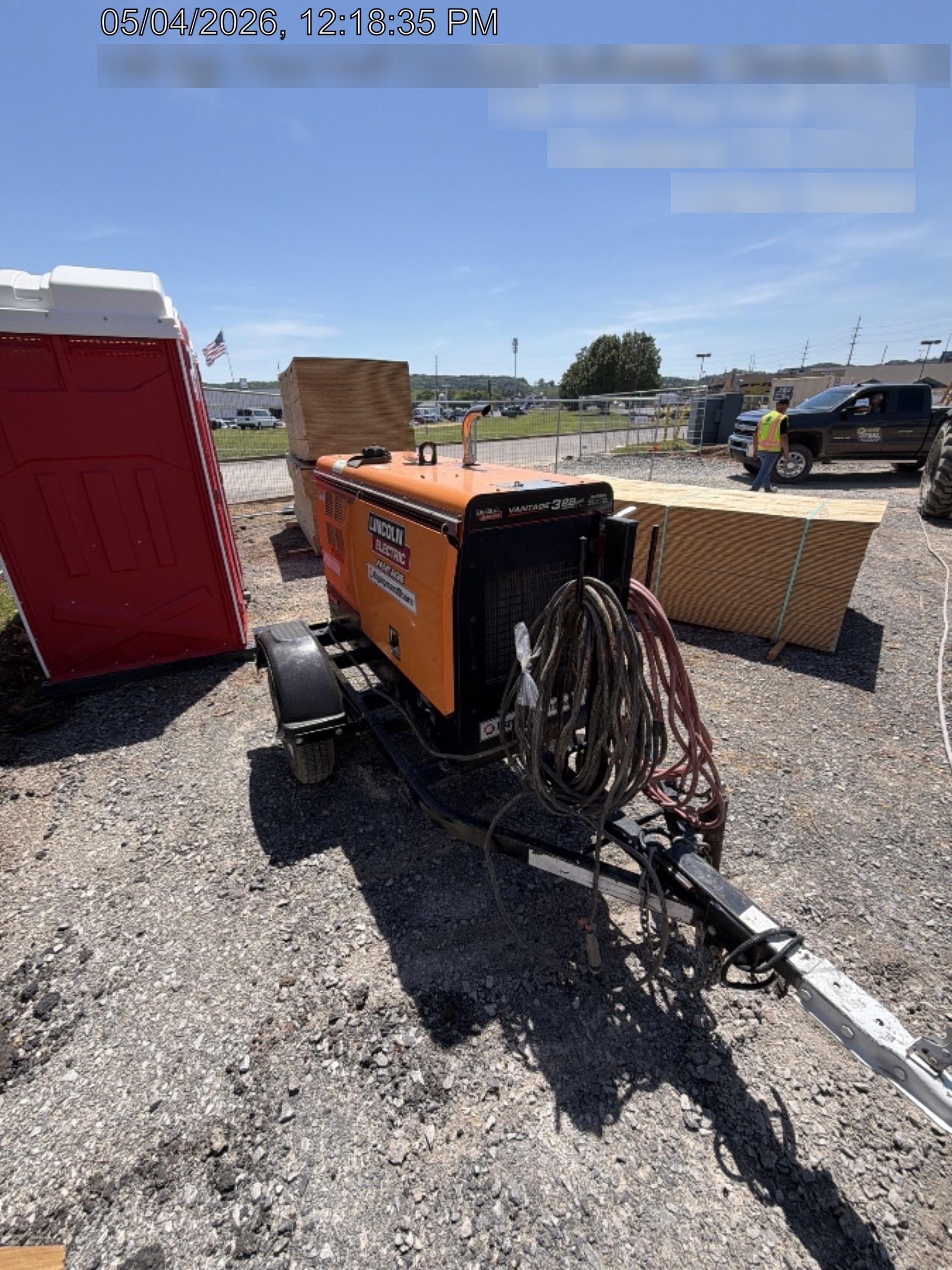 2021 Lincoln Electric Vantage 322 Vantage 322 Ready Pak 3 w/ Decals, ORANGE (includes trailer, cable rack, fender light kit) NO Telematics
