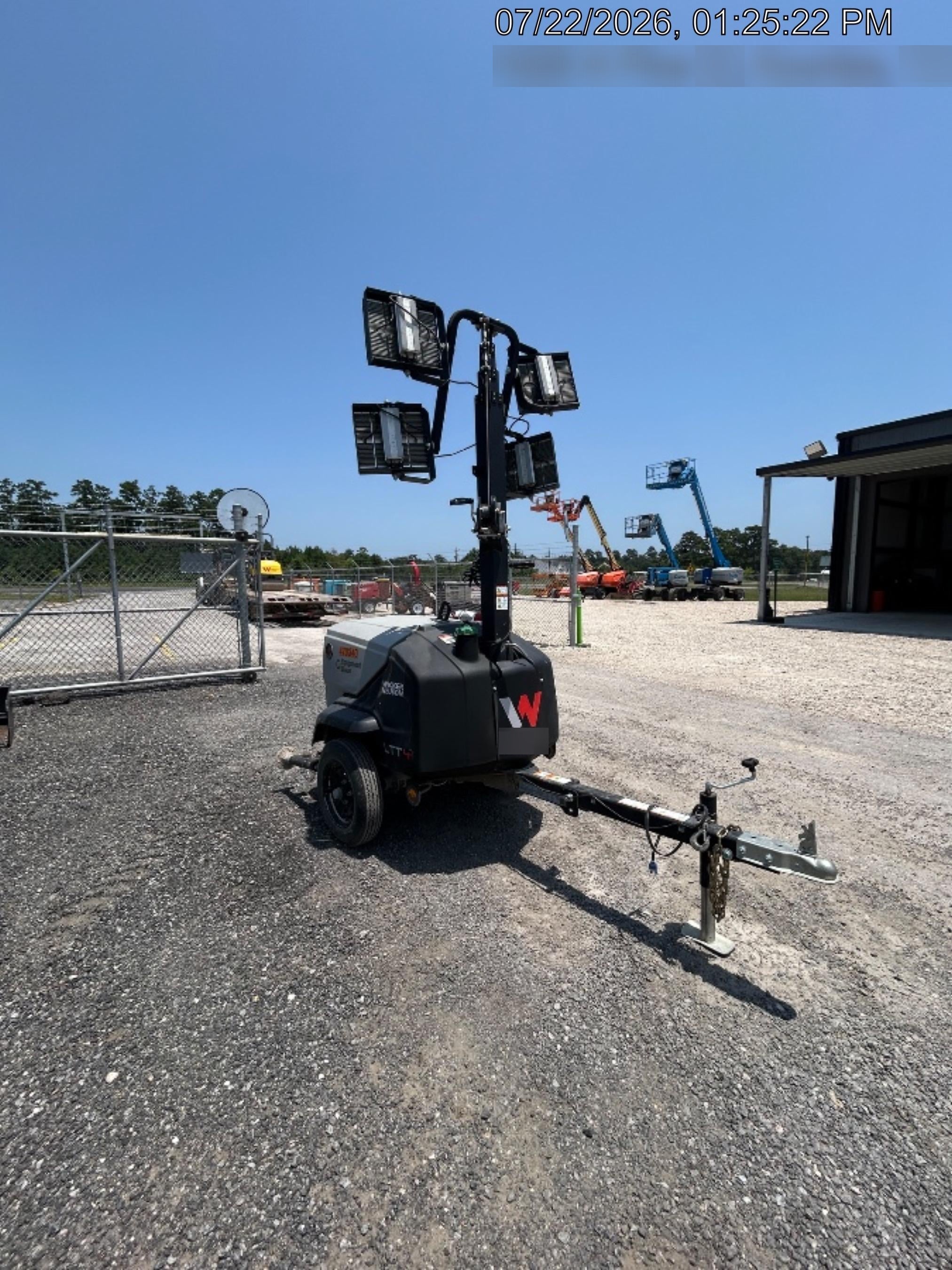 2024 Wacker Neuson LTT4 Diesel, Kohler KDW702, Deep Sea Controller, Auto Start, LED 320W, Bypass Outlet, T3
