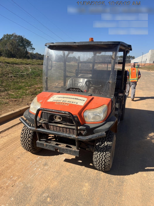 Kubota RTV-X1140W-H 4WD utility cart -LED strobe -Windshield tempered glass -Plastic canopy -Wire harness kit -Backup alarm