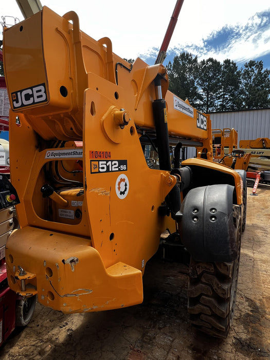 2020 JCB 512-56 Canopy, 74Hp, Solid Tires, Work Lights, Beacon, Aux Hydraulics, Back up Alarm, Lifting Eye, ES Decals