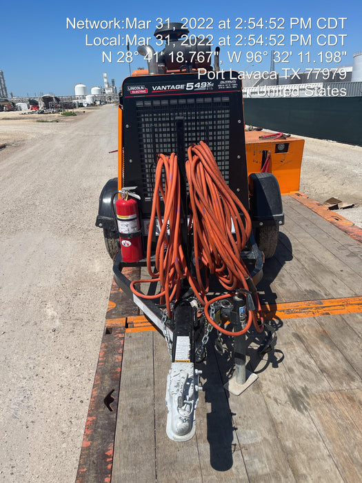 2021 Lincoln Electric Vantage 549X Ready Pak 3, ORANGE (includes trailer, cable rack, fender light kit)