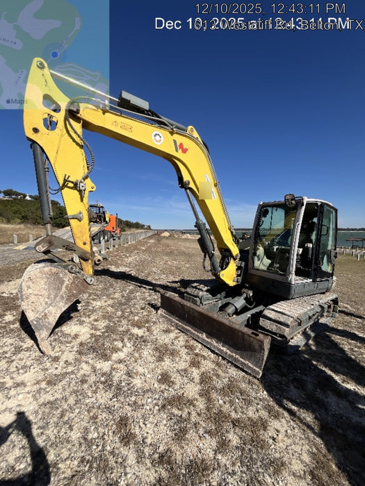 Wacker Neuson ET90 Enclosed Cab, Hybrid Tracks, Long Dipperstick, Bucket