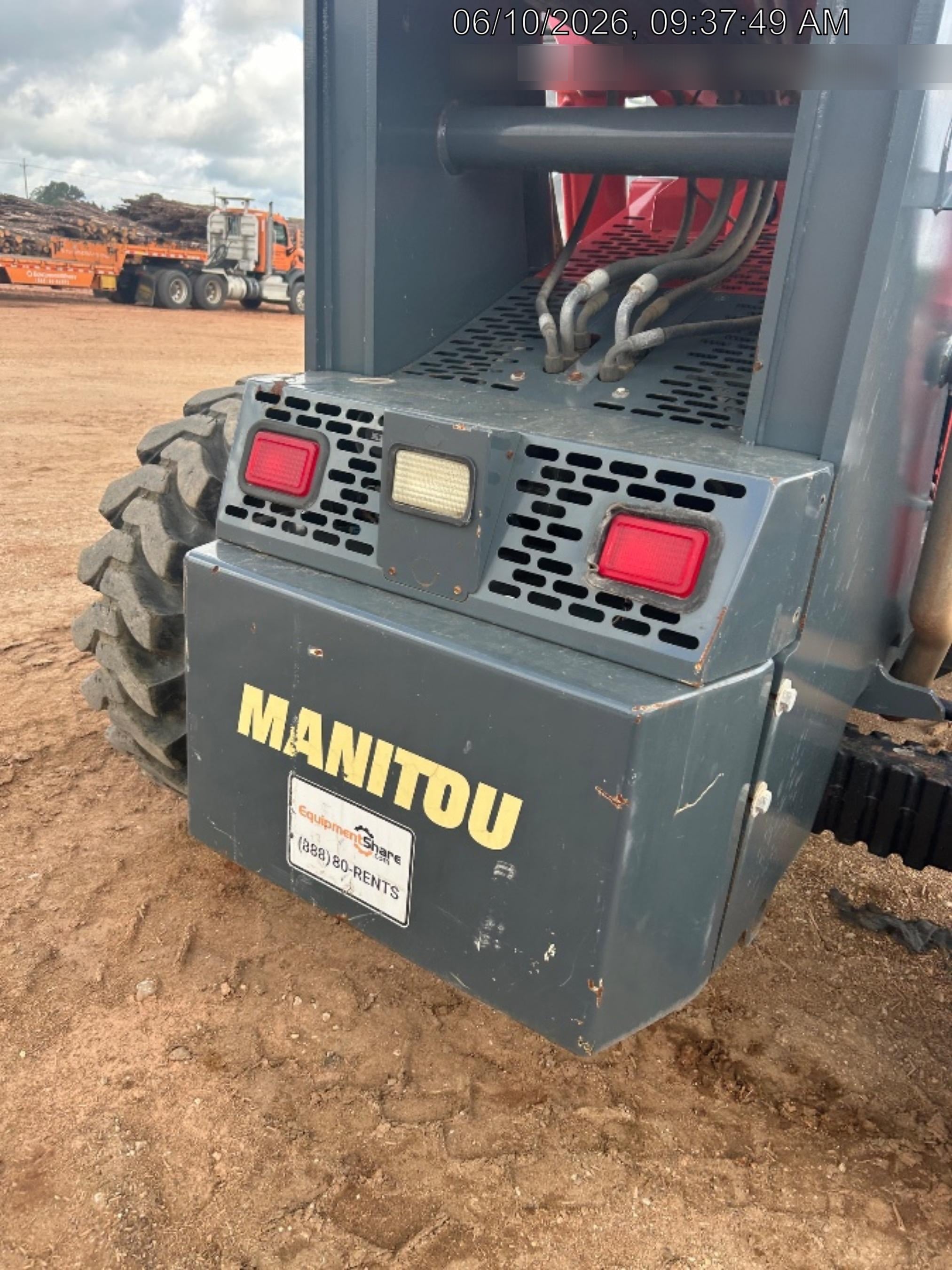 2018 Manitou MTA10055 Manitou MTA 10055 w/Cab/Heat/AC, Work Lights/Strobe, Aux Hyd, Solid Tires, Lift Hook, 66" Carriage, 60" Forks