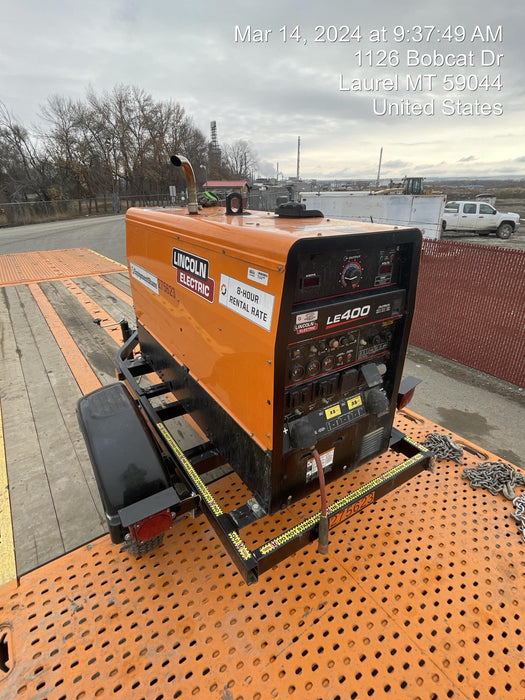 2022 Lincoln Electric LE400 Kubota V1505, Trlr, Cable Rack, Light Kit, ES Decals, T3