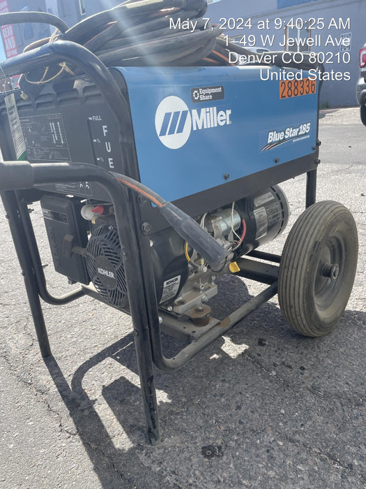 2023 Miller Electric Blue Star 185 Engine Driven Welder, Electric Start, 13 hp, Gas, 6,500 W Peak 907664