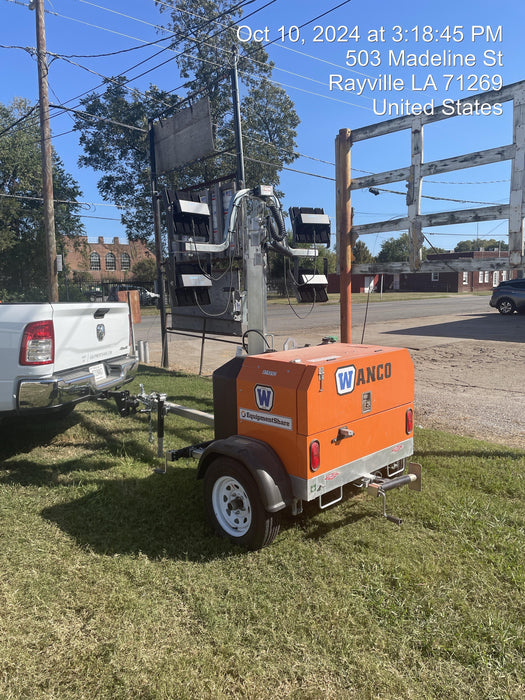 2024 Wanco WLTT-4MM4K Diesel, Deep Sea Controller, Shore Power Plug, Auto Start, (4) 350W LED Floodlights, 4kW Generator, 60 Gal Fuel Tank, 2" Ball, T3