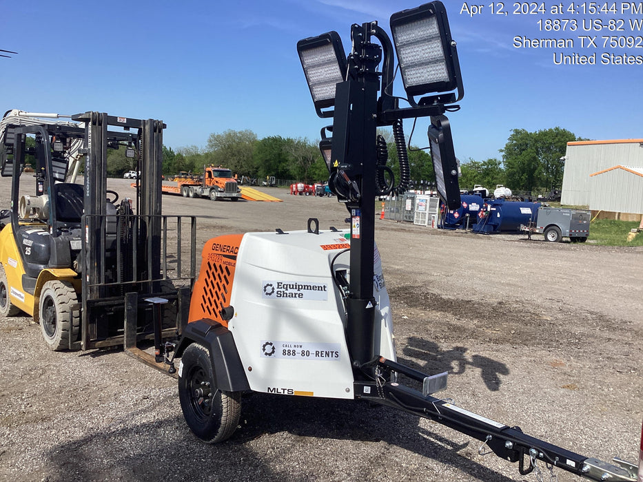 2024 Generac MLT2 Diesel, Flex Switch 120V Input, Powerzone Controller, 
(4) 320W LED Lights, 4kW Generator, 39.9 Gal Fuel Tank, 2" Ball, T3