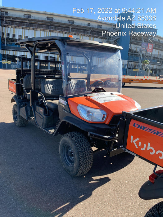 2021 Kubota RTV-X1140W-H Plastic Canopy, Windshield Acrylic Clear, LED Strobe Light, Wire Harness Kit, Back up Alarm