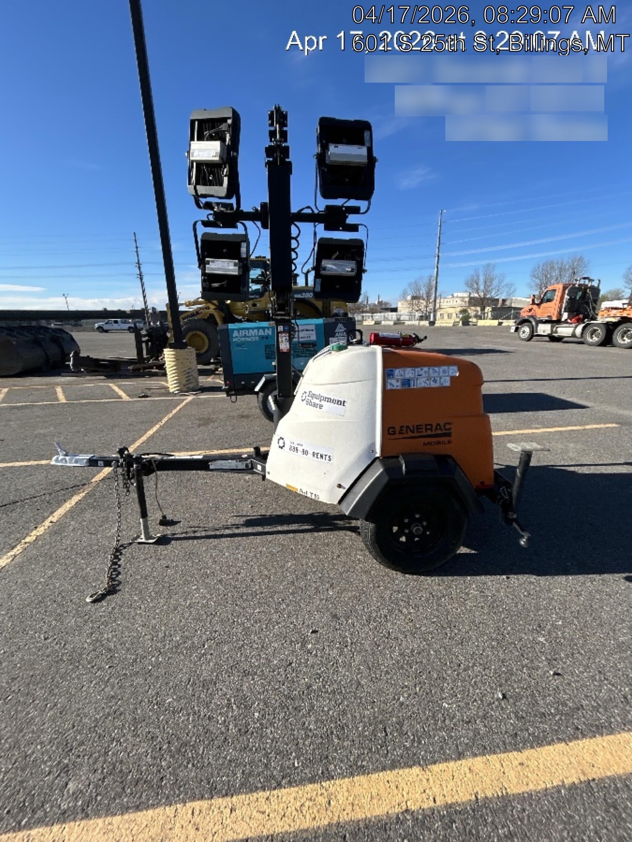 2023 Generac MLT2 Diesel, Flex Switch 120V Input, Powerzone Controller, (4) 320W LED Lights, 4kW Generator, 39.9 Gal Fuel Tank, 2" Ball, T3
