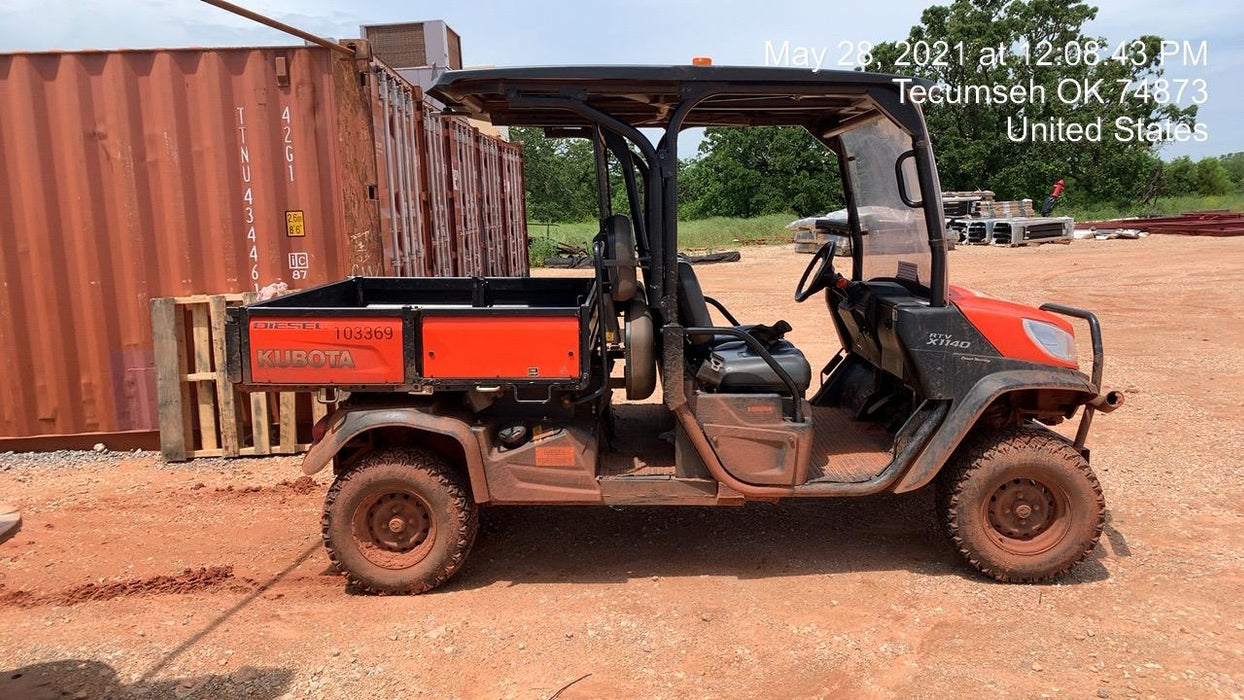 2020 Kubota RTV-X1140W-H 4WD utility cart -LED strobe -Windshield tempered glass -Plastic canopy -Wire harness kit -Backup alarm